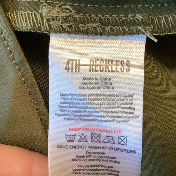 NWT 4th + Reckless Layla Wrap Blouse - Khaki - S - Picture 7 of 8